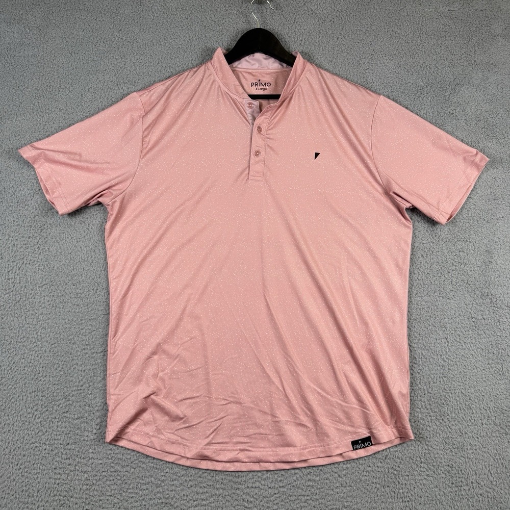 Primo Golf Men's Size XL Pink Blade Polo Performance Shirt Speckle Stretch SS
